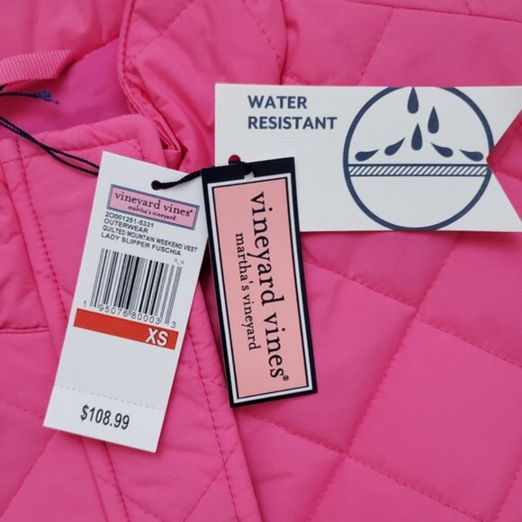 NWT Vineyard Vines Quilted Mountain Weekend Vest in Fuschia Pink szXS - Picture 5 of 16